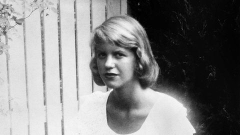 Die amerikanische Dichterin und Schriftstellerin Sylvia Plath (1932-1963)