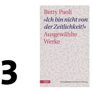 Cover des Buches Betty Paoli: „Ich bin nicht von der Zeitlichkeit“