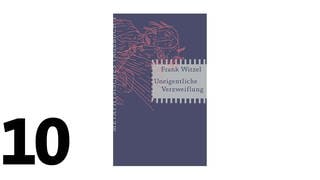 Cover des Buches "Uneigentliche Verzweiflung. Metaphysisches Tagebuch I" von Frank Witzel, Platz 10 der SWR Bestenliste September 2019