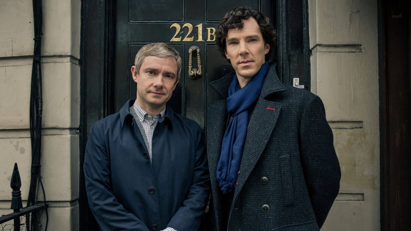 Martin Freeman und Benedict Cumberbatch als Watson und Sherlock Holmes in 