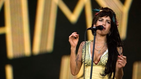 Amy Winehouse 2008 beim Rock in Rio music festival in Arganda del Rey bei Madrid.