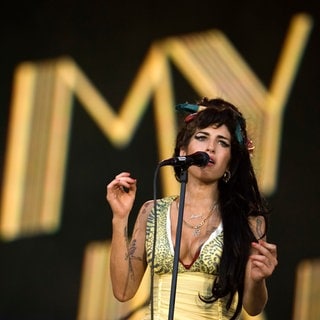 Amy Winehouse 2008 beim Rock in Rio music festival in Arganda del Rey bei Madrid.