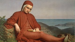 Dante en exil, Peinture de Domenico Peterlin (1822-1897) 