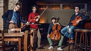 Jakob Encke, Daniel Stoll (Violinen), Leonard Disselhorst (Violoncello) und Sander Stuart (Viola)
