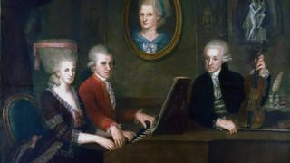 Die Familien Mozart, Leopold, Maria-Anna (Nannerl) und Wolfgang Amadaeus