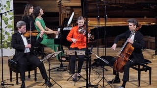 Das Notos Quartett beim Heidelberger Frühling Musikfestival 2024 in der Aula der Alten Universität Heidelberg 