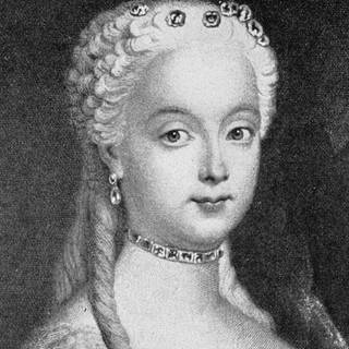 Anna Amalia von Preußen um 1743; Kupferstich nach Gemälde von von Antoine Pesne 