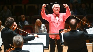 Reinhard Goebel (Dirigent) beim Tag der offenen Tür im Leipziger Gewandhaus