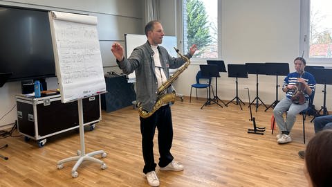 Die Musiklotsenausbildung in der Musikakademie in Staufen: Improvisationsworkshopleiter Krischan Lukanow