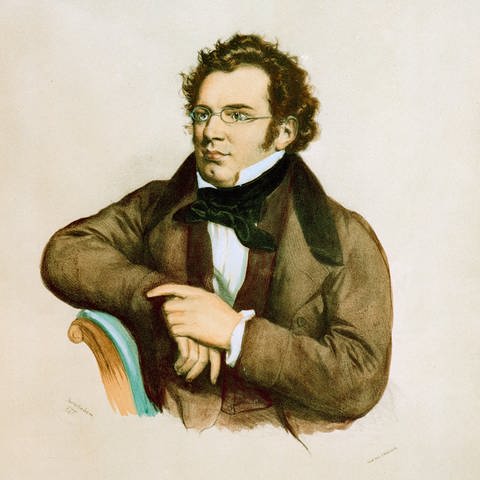 Franz Schubert - Litographie von Joseph Kriehuber (1846)