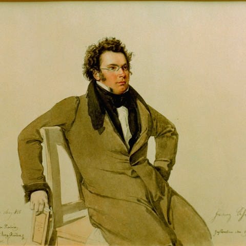 Franz Schubert - Porträt nach dem Aquarell von Wilhelm August Rieder (1825)