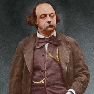 Gustave Flaubert, franz. Schriftsteller- Porträtaufnahme um 1870.