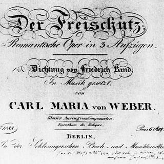 Titelblatt von "Der Freischütz" aus dem 19. Jahrhundert