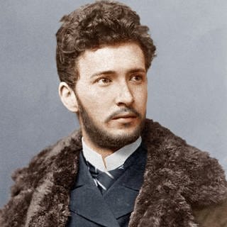 Ferrucio Busoni, Porträtaufnahme 1887 (digital coloriert)