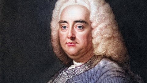 Georg Friedrich Händel im Porträt auf einem Gemälde