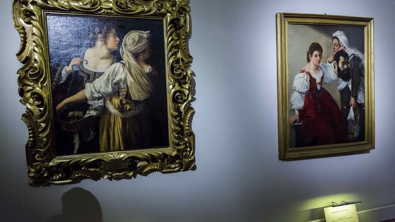 Bilder aus der Ausstellung "Artemisia Gentileschi e il suo tempo" in Rom, Italien im Jahr 2016.