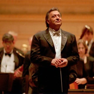 Dirigent Zubin Mehta und das Israel Philharmonic Orchestra