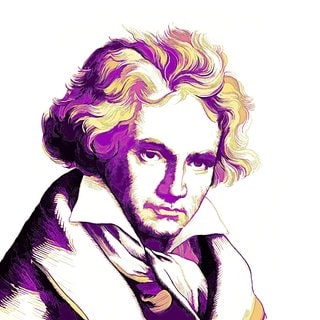 Ludwig van Beethoven, deutscher Komponist (Bild wurde digital bearbeitet)