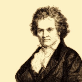 Ludwig van Beethoven, deutscher Komponist (Bild wurde digital bearbeitet)