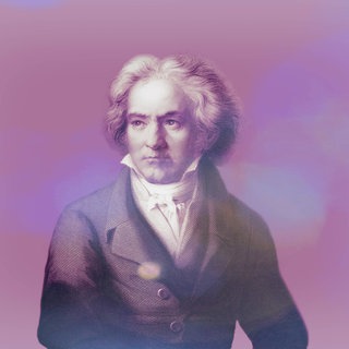 Ludwig van Beethoven , deutscher Komponist (Bild digital bearbeitet)