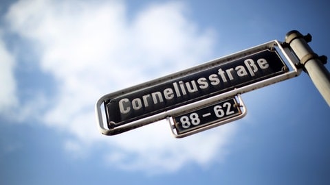 Straßenschild Corneliusstraße (Düsseldorf, Nordrhein-Westfalen)