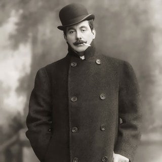 Giacomo Puccini, 1858-1924, italienischer Komponist, digital bearbeitet nach einem Foto von A. Dupont