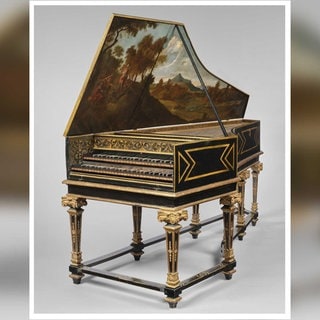 Clavecin Ruckers Cembalo, Musée Unterlinden, Colmar, Frankreich