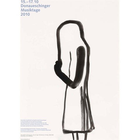 Plakatmotiv 2010 der Donaueschinger Musiktage von Silvia Bächli