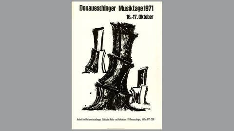 Donaueschinger Musiktage - Plakat 1971 - Fritz Wotruba