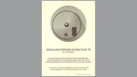 Donaueschinger Musiktage - Plakat 1978 - Karl Rössing