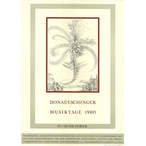 Donaueschinger Musiktage - Plakat 1980 - Fabius von Gugel