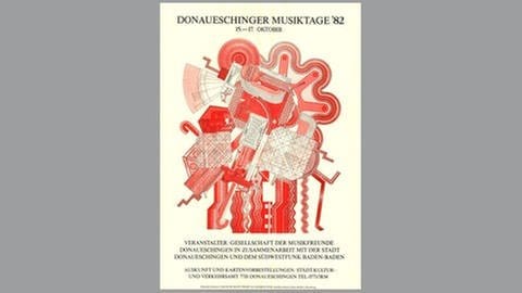 Donaueschinger Musiktage - Plakat 1982 - Eduardo Paolozzi - Variante in rot