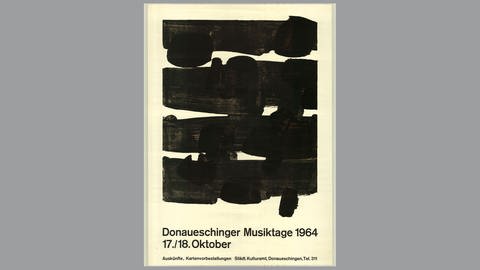 Donaueschinger Musiktage - Plakat 1964 - Pierre Soulages