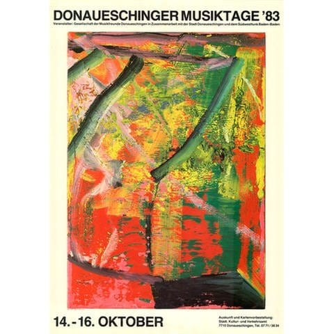Donaueschinger Musiktage - Plakat 1983 - Gerhard Richter