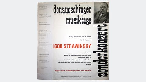 Plakatmotiv von 1962 mit Foto von Strawinsky