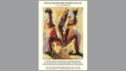 Donaueschinger Musiktage, Plakat von Hannes Meinninger, 1984
