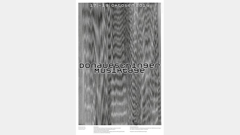 Plakat der Donaueschinger Musiktage 2014
