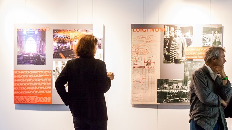 Eine Ausstellung zu Luigi Nonos Leben und Wirken in Freiburg wurde auch präsentiert.