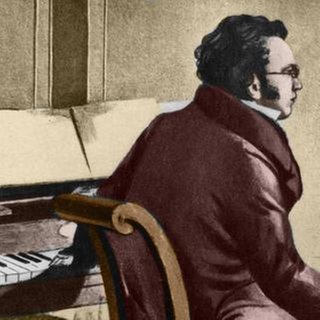 Portrait des österreichischen Komponisten Franz Schubert, 1797-1828