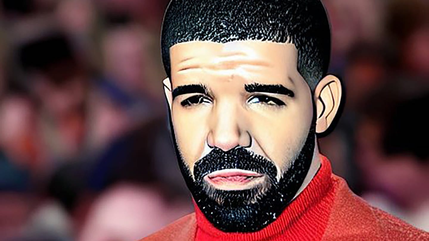 Ein KI-generiertes Bild des Rappers Drake