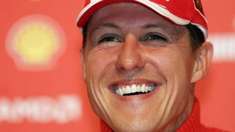 Der deutsche Formel 1-Pilot Michael Schumacher 2006 auf einer Pressekonferenz im Skiort Madonna di Campiglio in Italien