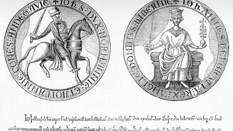 Das Siegel von König John unter die Magna Carta, 1215.