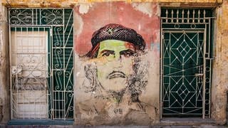 Che-Guevara-Graffiti in HavannaKuba im Juli 2019