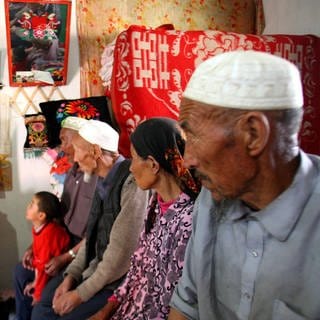 Eine Familie in Xinjiang 
