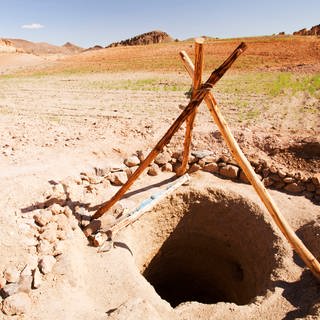 Ein Brunnen im Anti-Atlas-Gebirge in Marokko