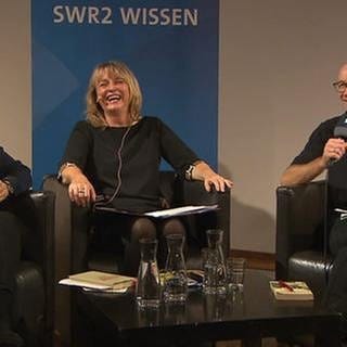 Ulrike Draesner, Anja Brockert, John von Düffel am 15.11.2018 im Literaturhaus Stuttgart