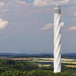 TK Testturm für Aufzüge mit Besucherplattform, Rottweil, Baden Württemberg. Archivfoto 2018