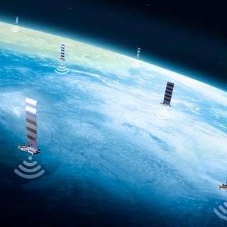 Illustration of SpaceX's Starlink network of satellites.