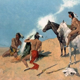 Drawings and Prints, Print, The Smoke Signal, Artist, Frederic Remington