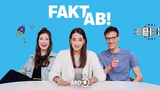 Das Podcastbild von "Fakt ab! Eine Woche Wissenschaft" mit Julia Nestlen, Sina Kürtz und Aeneas Rooch